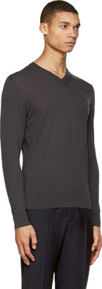 Lanvin Slate V-Neck Sweater