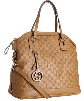 Gucci tan guccissima leather 'Charm' large bag