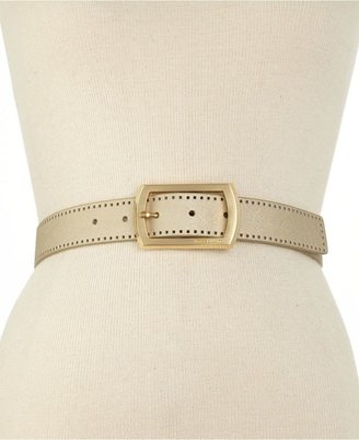 Vince Camuto Perforated Saffiano Belt