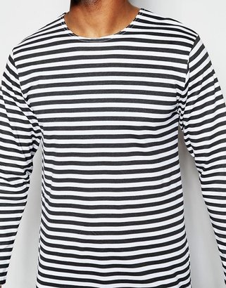 Reclaimed Vintage Military Striped Long Sleeve T-Shirt