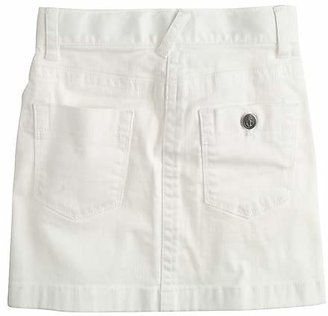 J.Crew Girls' white denim mini skirt