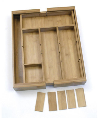 Lipper Bamboo Expandable Organizer with Removable Dividers