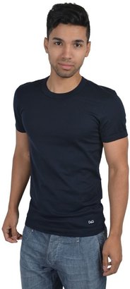 D&G 1024 Dolce & Gabbana D&G Navy Crewneck Short Sleeves Basic Stretch T-Shirt Size XS S