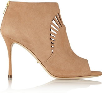 Sergio Rossi Naos cutout suede ankle boots