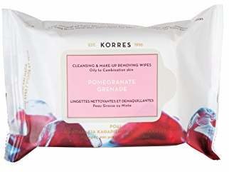 Korres Cleansing Wipes, Pomegranate, 25 Count
