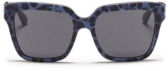 Dolce & Gabbana Leopard print square acetate sunglasses