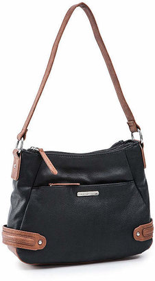 STONE AND CO Stone And Co Kathryn Double Top-Zip Leather Shoulder Bag