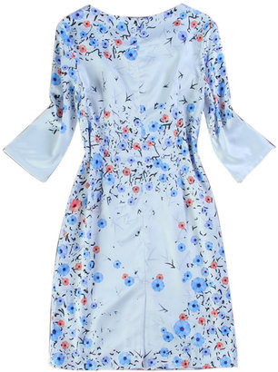 Choies Floral Print Half Sleeve Dress