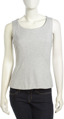 philosophy Sleeveless Flared High-Low Top, Silver Heather