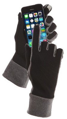 Isotoner Impressions by Smartouch Technology Gloves - Gray/Black