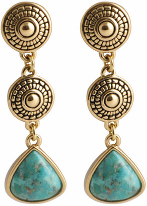 Artsmith BY BARSE Art Smith by BARSE Turquoise 3-Drop Triangle Earrings