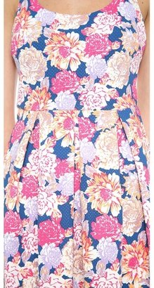 MinkPink Floral Frenzy Box Pleat Dress