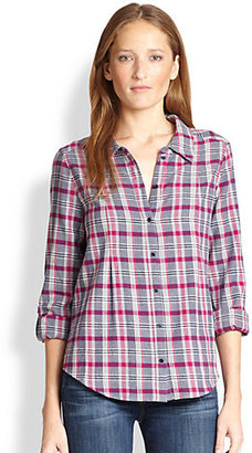 Joie Michaela Plaid Cotton Flannel Shirt