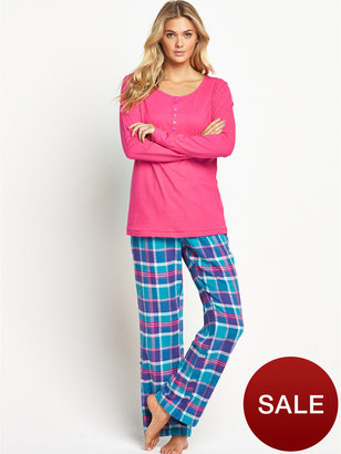 Sorbet Flannel Pants With Jersey Top