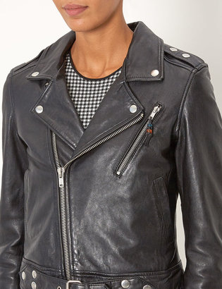BLK DNM Black Cropped Leather Jacket 1