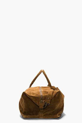 AMI Brown suede duffle