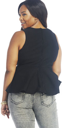 Wet Seal Caged Front Peplum Tank