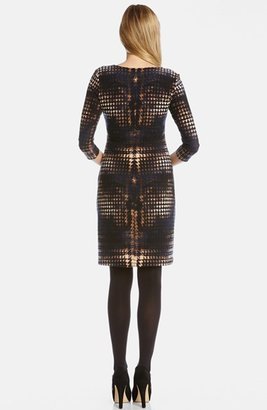 Karen Kane 'Tiffany' Houndstooth Twist Front Dress