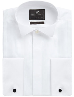 M&s Collection Pure Cotton Slim Fit Wing Collar Dinner Shirt
