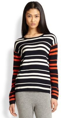 Chinti and Parker Mixed-Stripe Cashmere Sweater