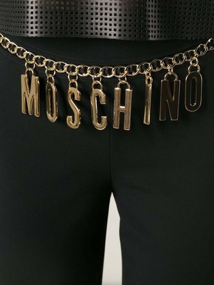 Moschino logo chain trousers