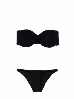 Lisa Marie Fernandez Alexia terry-cloth bandeau bikini