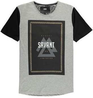 Savant Mens Noir Graphic Print T Shirt