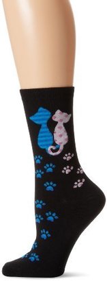 K. Bell Socks Women's Cat Love Crew Socks