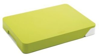 Joseph Joseph Cut&Collect chopping board with integral drawer in green