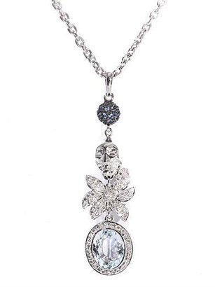 Jade Jagger Diamond, aquamarine & gold necklace