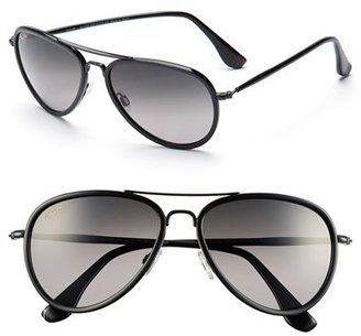 Maui Jim Men's 'Honomanu' 57Mm Polarizedplus2 Sunglasses - Gloss Black
