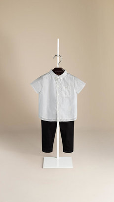 Burberry Striped Cotton Silk Shirt