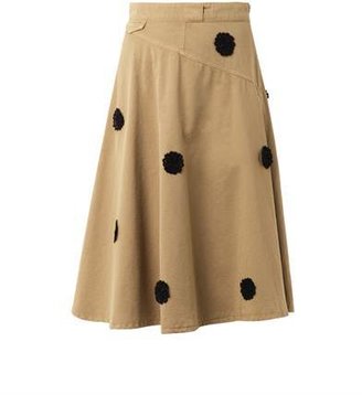 Band Of Outsiders Floral appliqué chino skirt