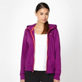 Nike Purple zip through training hoodie