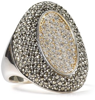 Judith Jack Impact Sterling Silver Marcasite Crystal Ring