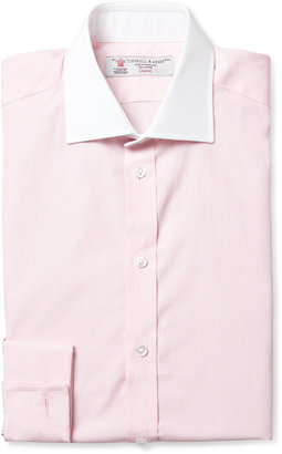 Turnbull & Asser Slim-Fit Pink Contrast-Collar Cotton Shirt