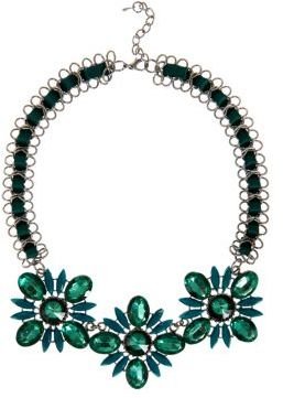 New Look Emerald Green Leaf Necklace