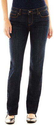 Liz Claiborne City-Fit Straight-Leg Jeans