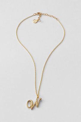 Lands' End Women's Gold Initial Necklace