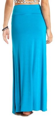 Charlotte Russe High-Waisted Double Slit Maxi Skirt