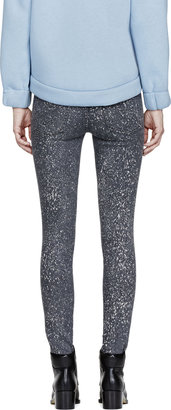 Stella McCartney Grey Ankle Grazer Splatter Print Skinny Jeans