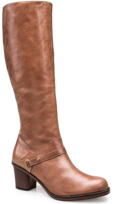 J Shoes Meadow Women's Tan Leather Knee High Boots H5001