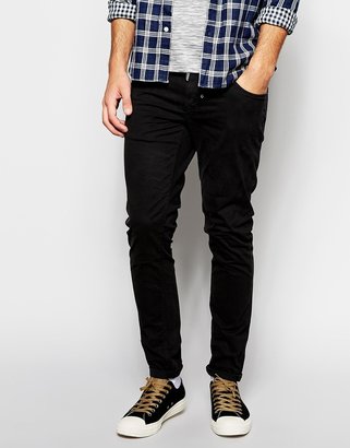 Antony Morato Super Skinny Trousers In Black Cotton - Black