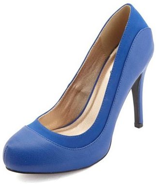 Qupid Textured Two-Tone Pumps