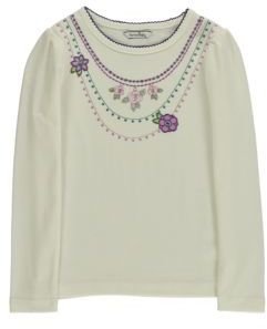 Hartstrings Girls 2-6x Necklace Embroidered Tee