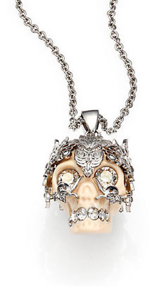 Alexander McQueen Skull Owlet Pendant Necklace