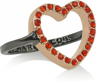 Marc by Marc Jacobs Pavé crystal heart ring