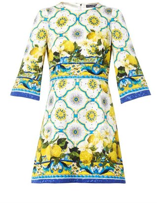 Dolce & Gabbana Sicilian lemon-print jacquard dress