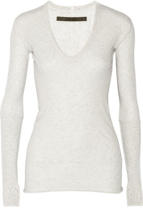 Enza Costa Cotton and cashmere-blend top