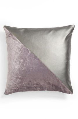 Nordstrom 'Brodie' Velvet & Faux Leather Pillow